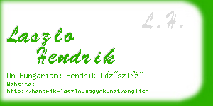 laszlo hendrik business card